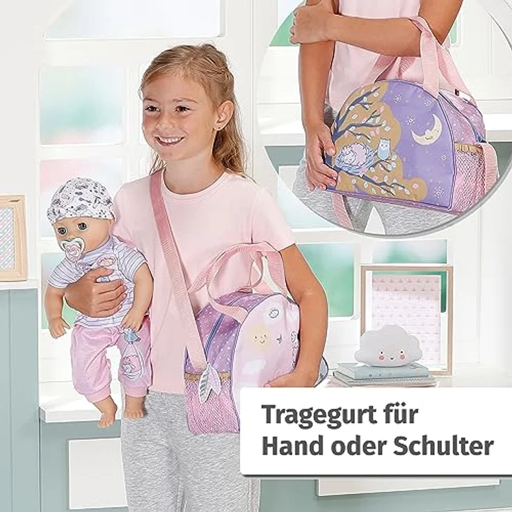 Baby Annabell, Puppenwickeltasche, Wickeltasche mit Wickelunterlage, Windel und 2 Döschen, 707432, Zapf Creation – Bild 5