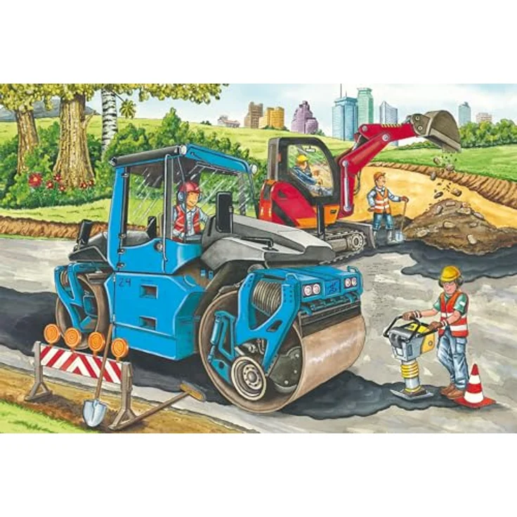 Schmidt Spiele 56520 Meine liebsten Baustellenfahrzeuge Kinderpuzzle, 3x48 Teile, Mehrfarbig – Bild 5