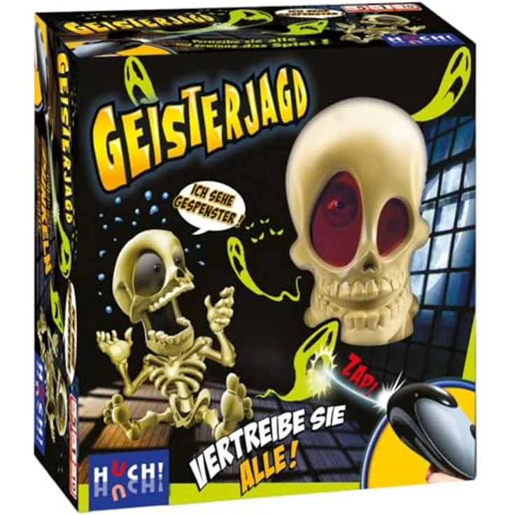 Hutter Trade Geisterjagd - Vertreibe sie alle! Brettspiel mit gruseligem Johnny Skeletti, für Kinder ab 3 Jahren – Bild 1