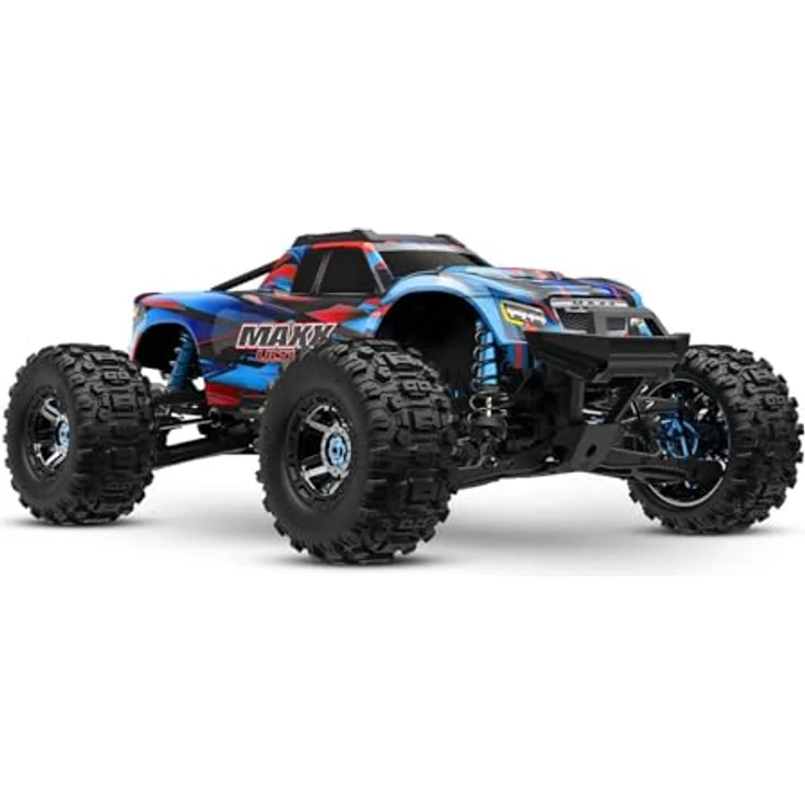 TRAXXAS MAXX Ultimate 1/10 Monster-Truck, RC Fahrzeug mit 2400kV Brushlessmotor, Aluminium & Stahl, blau, Offroad, TQi Funksystem mit TSM – Bild 1