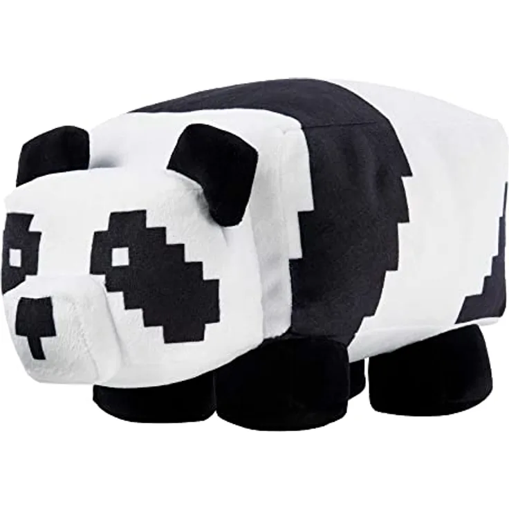 MINECRAFT Basic - Panda-Plüschfigur - Weicher vom Videospiel inspirierter Charakter als Sammelspielzeug, ca. 20 cm groß, für Kinder ab 3 Jahren, HLN10