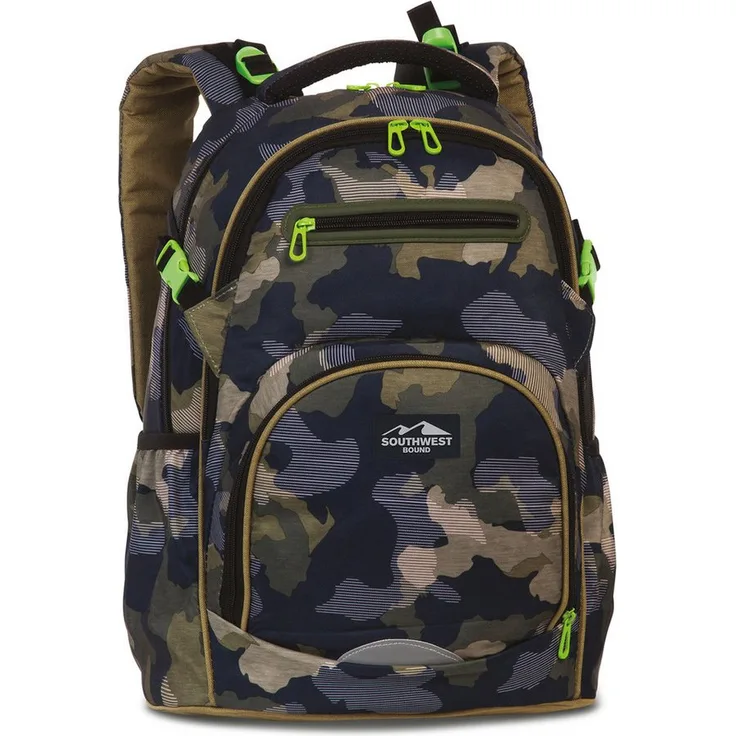 Southwest Bound Schulrucksack Backpack Rucksack Schulranzen 30350, strapazierfähiges Polyester, 21 Liter, grau