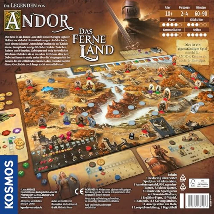 KOSMOS 685256 Die Legenden von Andor - Das Ferne Land, kooperatives Brettspiel für 2-4 Personen ab 10 Jahren, 7 epische Legenden – Bild 2