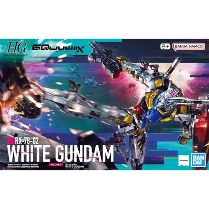 Bandai HG 1/144 White Gundam, beweglicher Spritzgussbausatz mit Hyper-Bazooka und Markierungsaufklebern – Bild 7