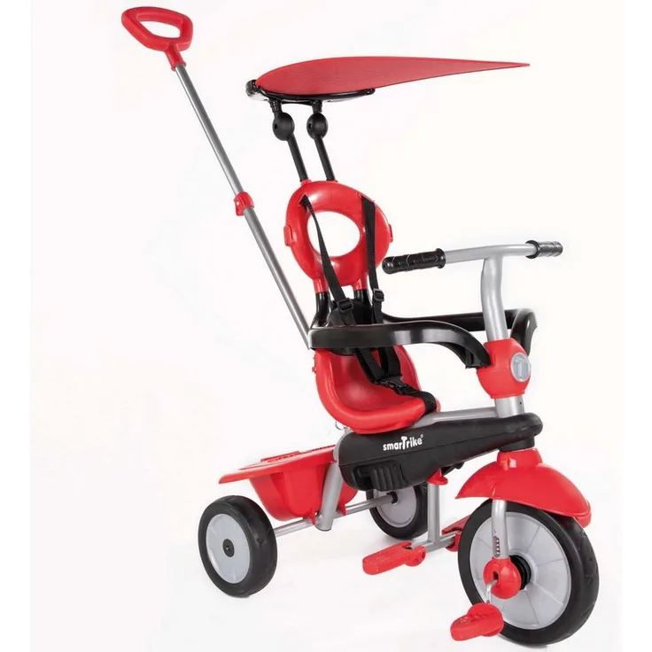smarTrike® Zoom Dreirad für Kinder rot, Mitwachsfunktion, Touch Steering Technologie