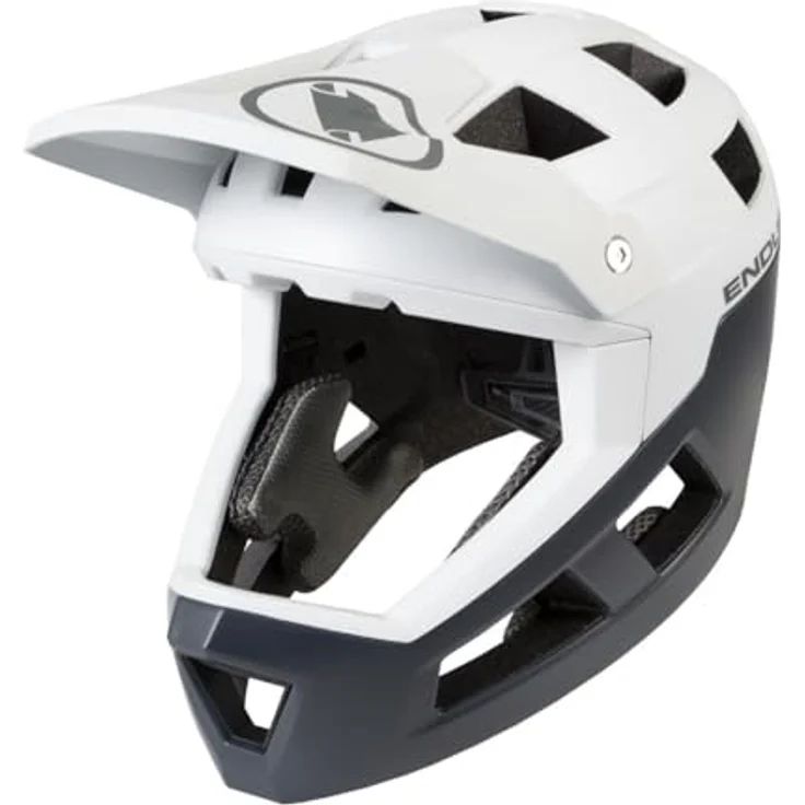 Endura SingleTrack Vollvisierhelm E1572 Integral weiß größe L-XL (58-63 cm) mit Belüftungsöffnungen und Mikro-Verstellsystem – Bild 1