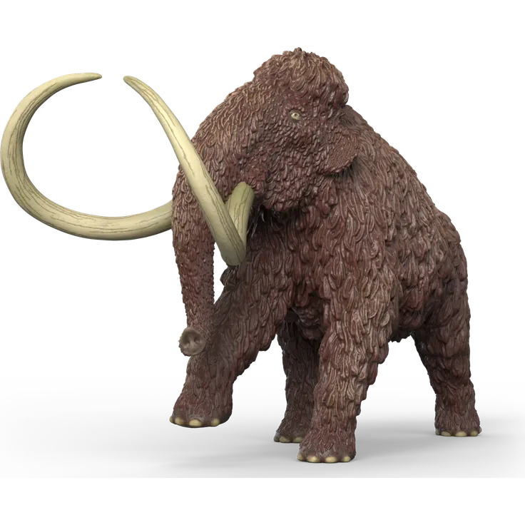 Schleich Mammut Figur, detailreiche Darstellung eines eiszeitlichen Säugetiers, ca. 21,7 x 12,4 x 8,8 cm