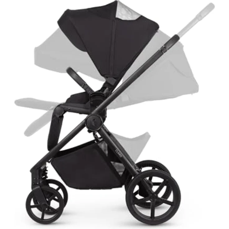 Venicci 2in1 Kombi-Kinderwagen Claro bis 22 kg - Noir, mit Babywanne, Sportsitz, Teleskopschieber, Liegeposition, Regenschutz, Beindecke & Wickeltasche inkl. Gratis Mobilitätsgarantie – Bild 6