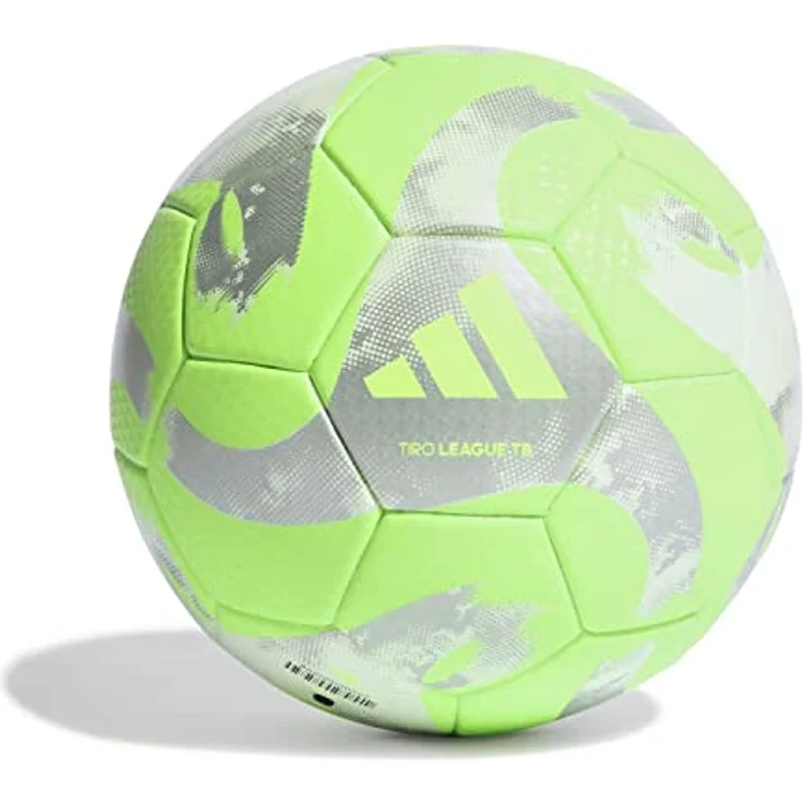 Adidas Unisex Ball (Thermal-Bonding) Tiro League Thermally Bonded Football, Solar Green/Silver Met./White, HZ1296, 5 – Bild 1