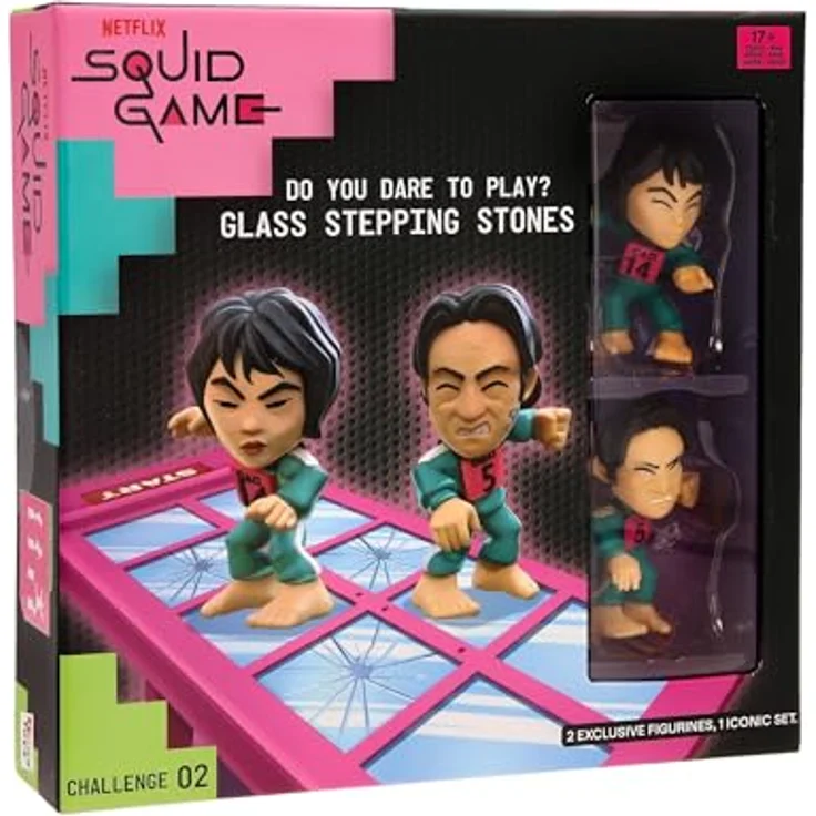 IMC Toys Squid Game Challenge Glass Tile, Spiel mit Mini-Set und Figuren, für Erwachsene ab 17 Jahren, dekorative Box zur Präsentation – Bild 2