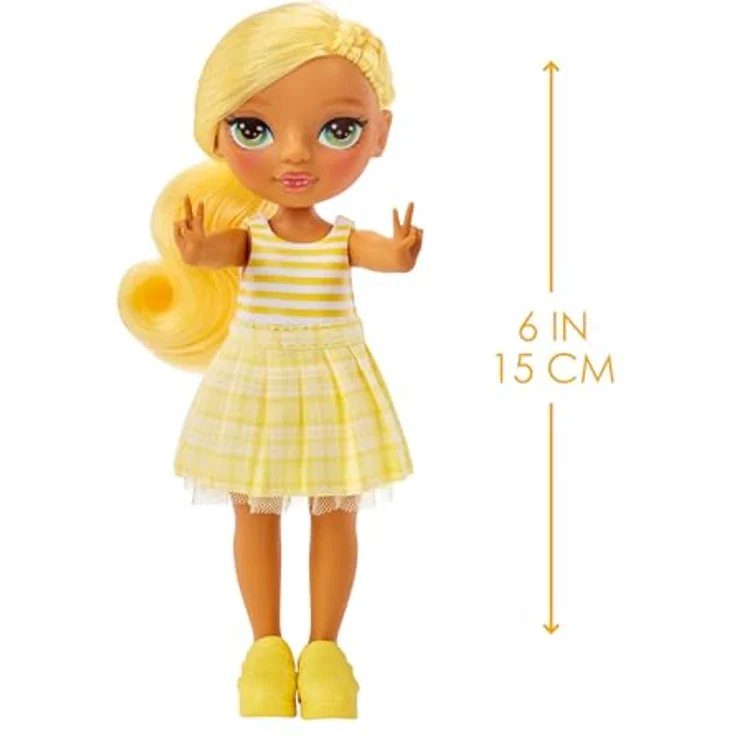 Rainbow High Anziehpuppe Rainbow High Littles Dolls - Daisy (Yellow), ca. 15 cm groß, mit langes, kämmbarem Haar und süßem Miniatur-Haustier - Preisvergleich – Bild 3