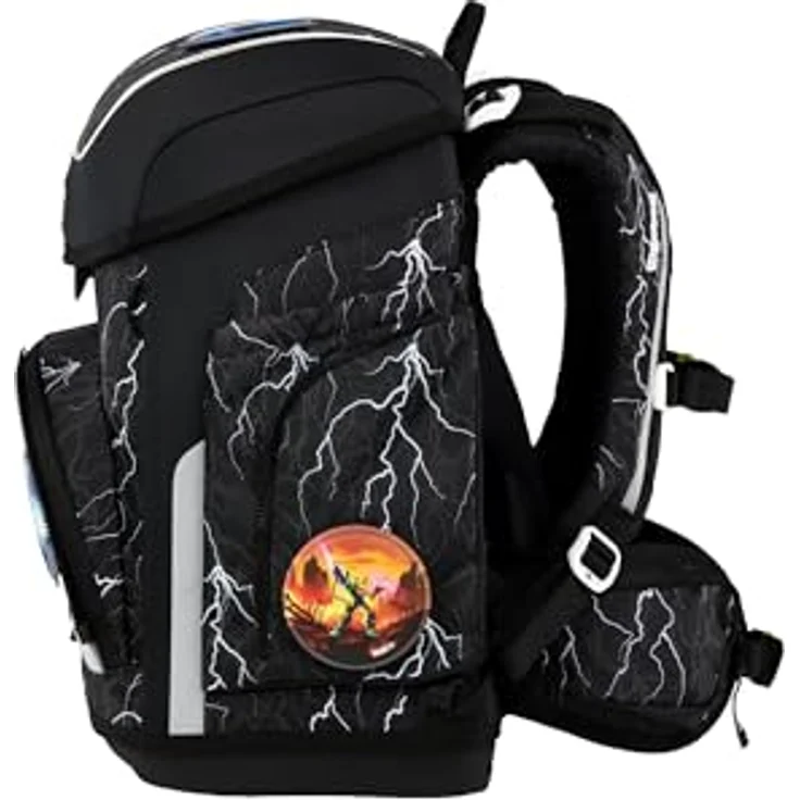 ergobag cubo Set, ergonomischer Schulranzen 5-teilig für 1. Klasse, höhenverstellbar, standfest, individuell gestaltbar, aus 27,7 recycelten PET-Flaschen – Bild 4