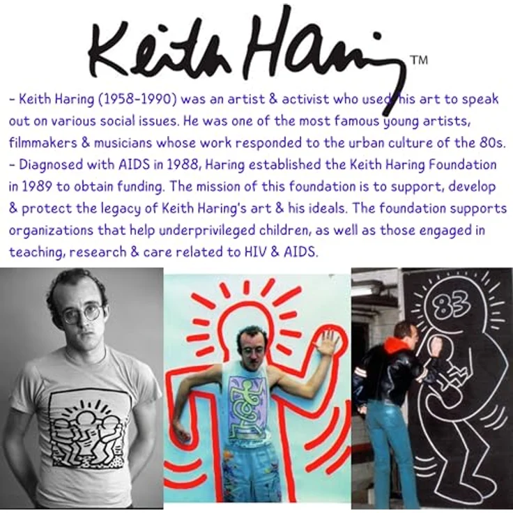 Vilac Mein Schachspiel Keith Haring, klassisches Holzschachspiel mit Baumwolltasche, bunt – Bild 5