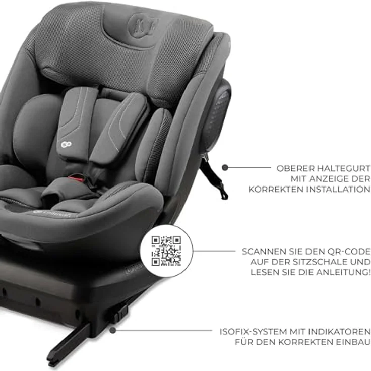 KinderKraft Xpedition 3, Reboarder nach ECE R129/i-Size Norm, bis 105 cm, 360° Drehung, 4 Sitzwinkel, erhöhter Seitenschutz SPS+ – Bild 13