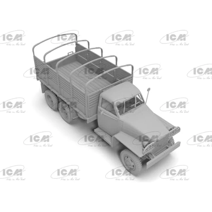 ICM Studebaker US6-U3, Modellfahrzeug im Maßstab mit detailgetreuer Nachbildung eines historischen US-Militär-Lkw – Bild 4