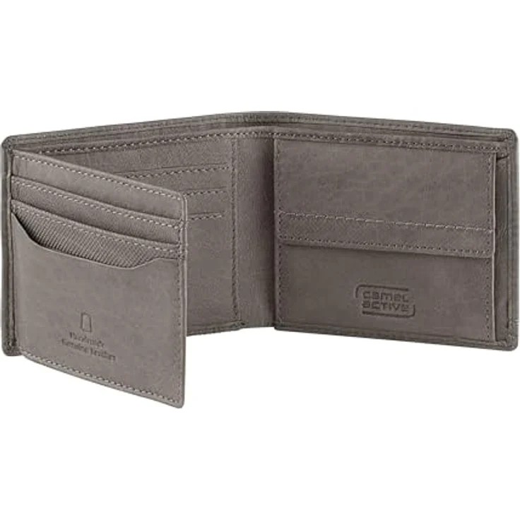 camel active Nimbus Herren Geldbörse RFID Querformat Leder Klein Grau – Bild 3