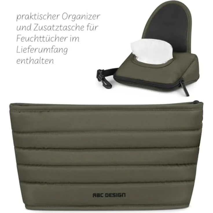 ABC Design Babywanne für City Life, ergonomische CozyCloud® Matratze, UV-Schutz 50+, Avocado – Bild 7