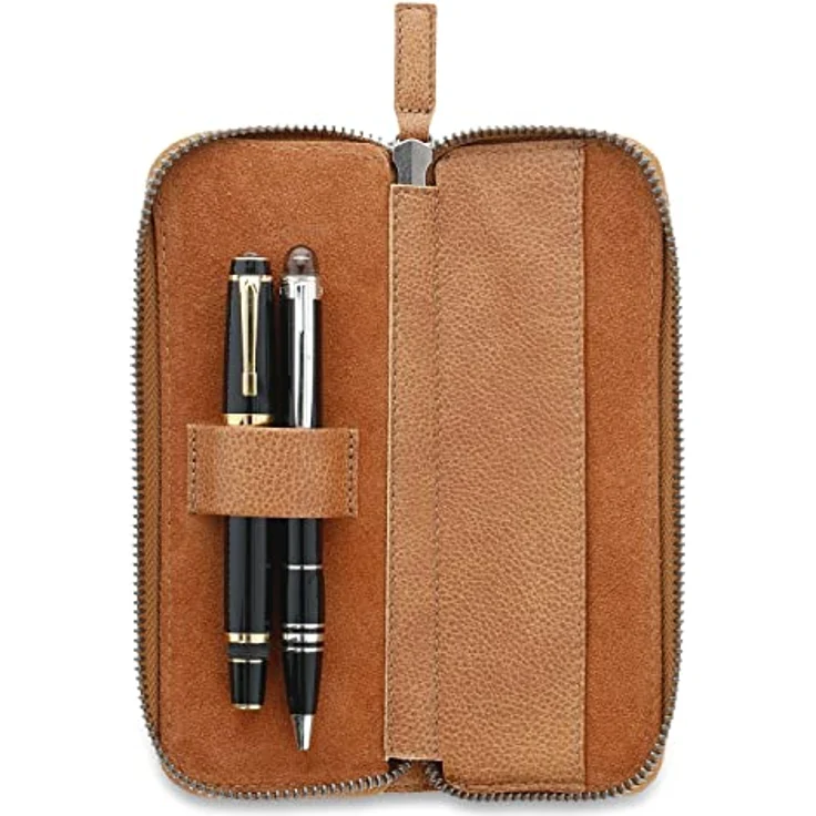 Picard POUCH Damen Schreibgeräteetui aus genarbtem Rindsleder, mit Reißverschluss, 7x18x2cm, für Business und Alltag – Bild 3