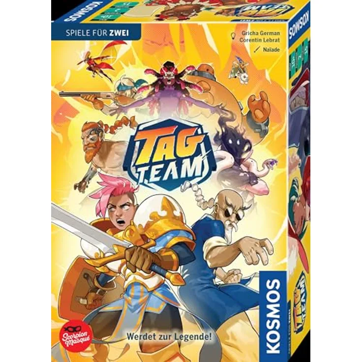 Kosmos 685454 Tag Team, Taktisches Deckbuilding Spiel für 2 Personen, ab 10 Jahre mit 12 Kämpferinnen und Kämpfern