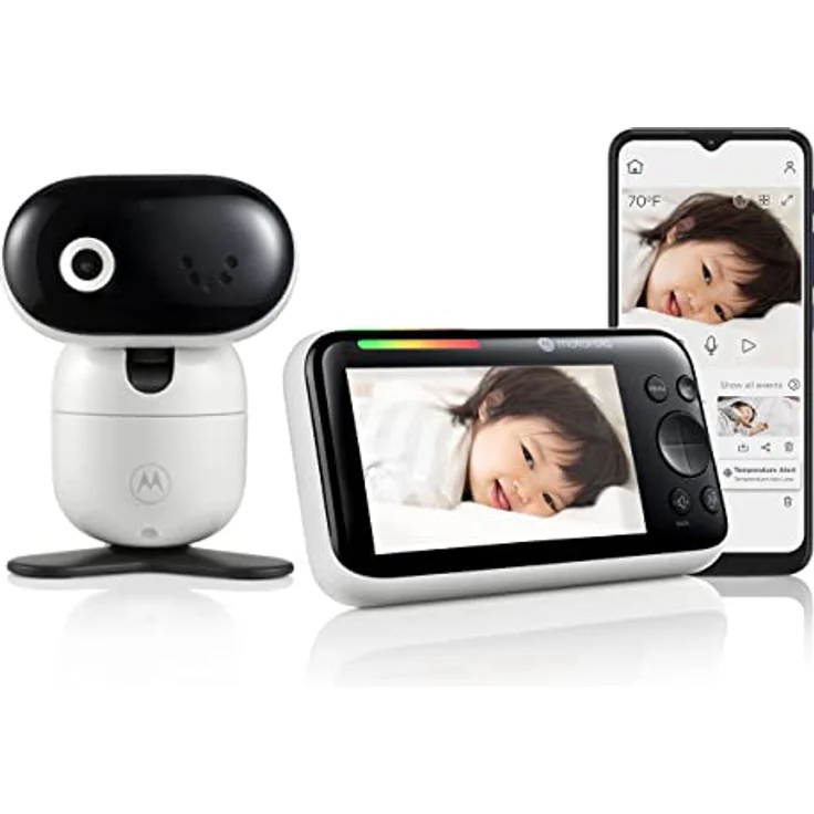 Motorola Nursery PIP1610 HD WiFi Video Babyphone mit 5" HD 720p Elterneinheit App – Ferngesteuertes Schwenken, Neigen und Zoomen – Zwei-Wege-Gespräch – Sicher und privat – Bild 2