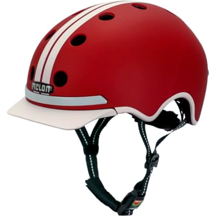 Melon Fahrradhelm E-Series »GT« für Damen & Herren | Cityhelm mit Beleuchtung, Rot