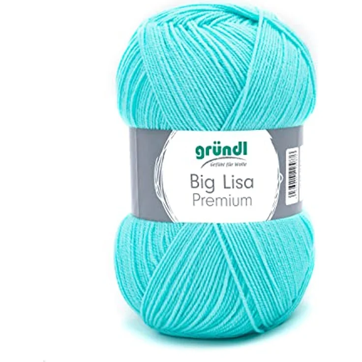 Gründl Big Lisa Premium (Strick- & Häkelgarn mit wollartigem Charakter aus 100% Polyacryl, 250 g / 665 m, Nadelstärke: 3,5-4,5, 1 x 250 g), türkis – Bild 1