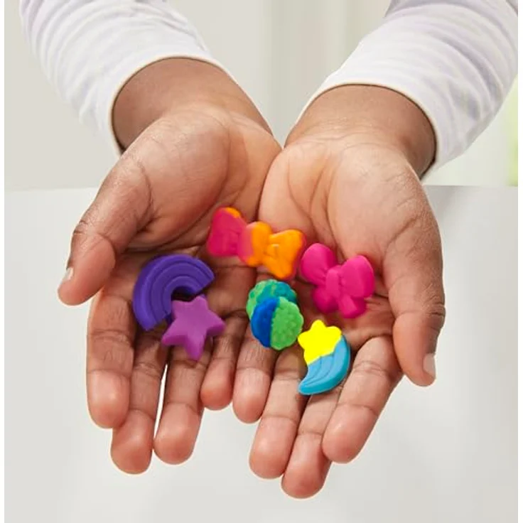 Play-Doh Friseursalon Pastryoline F8807, Kreativset mit 6 Tuben Knetmasse (3 Zweifarben) und Friseurzubehör – Bild 10