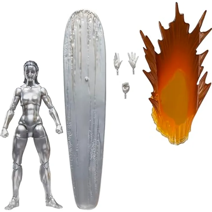 Marvel Legends Series Silver Surfer Action-Figur, 15 cm mit 5 Accessoires, beweglich, für Sammler und Fans ab 4 Jahren