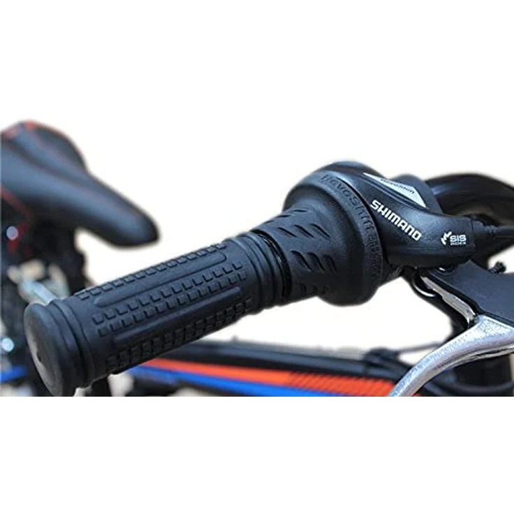 Talson 24 Zoll Mountainbike Fahrrad mit Gabelfederung & Beleuchtung 21-Gang Shimano FSTR Grün – Bild 4