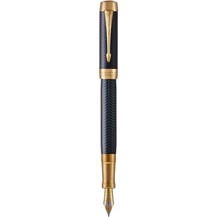 Parker Pen Duofold Prestige, luxuriöser Schreibstift mit 18-Karat Goldfeder, Schwarz – Bild 5