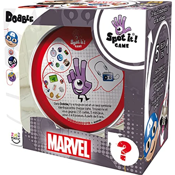 Asmodee Dobble Breizh – Kartenspiel mit Marvel-Emoticons, für 2-8 Spieler, ab 6 Jahren, Schnelligkeit und Beobachtung – Bild 4
