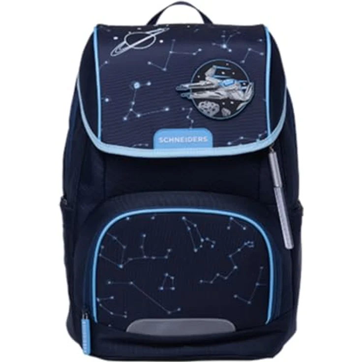 Schneiders Vienna Schulranzen Ergojet Space Dream, ergonomische 6-tlg. Schultasche aus 100% recycelten PET-Flaschen, 21 Liter Volumen, wasserabweisend mit LED-Leuchtstab – Bild 2