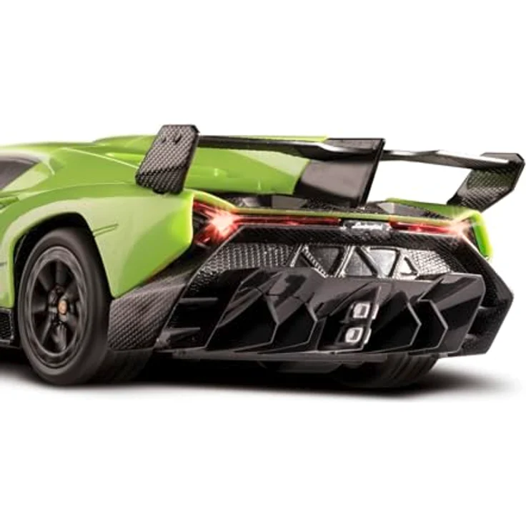Carson 500404308 Lamborghini Veneno 1:24, ferngesteuertes Auto mit 2.4G Steuerung, LED-Beleuchtung, Fahrzeit ca. 60 min, grün – Bild 3