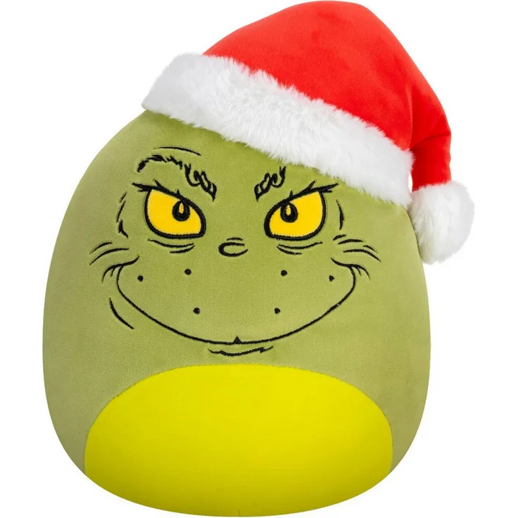 Jazwares Squishmallows Weihnachts-Grinch 25 cm (10) Kuscheltier - Grün mit Santa-Mütze