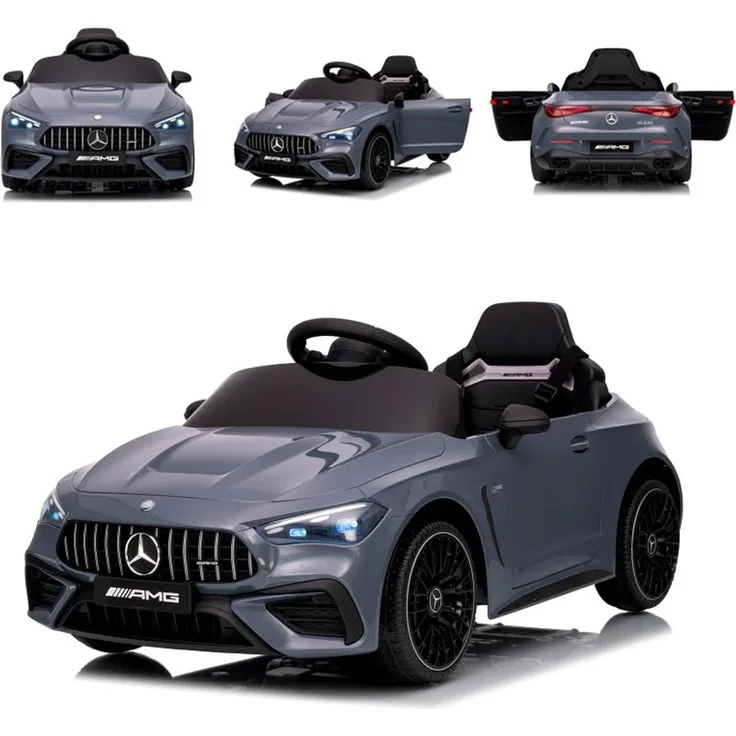 Chipolino Kinder Elektroauto Mercedes AMG CLE 53, mit Fernbedienung, Stoßdämpfer, LED, grau, für Kinder ab 3 Jahren, max. 30 kg, 2-4 km/h