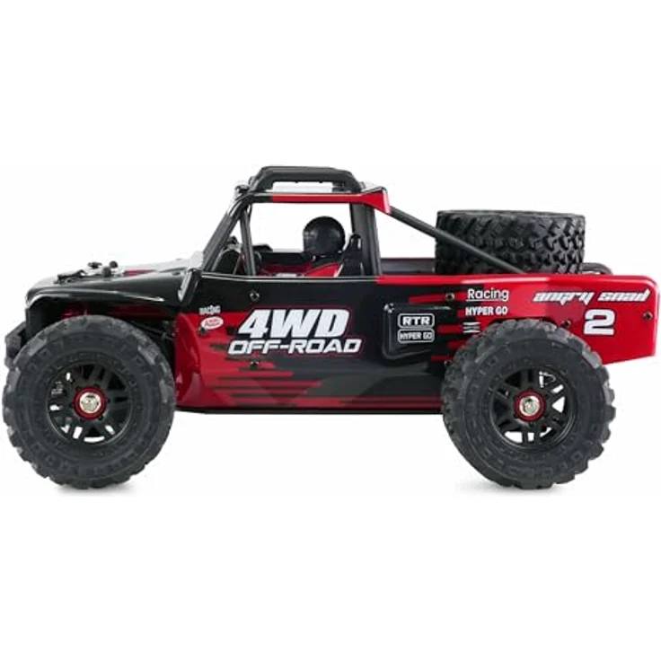 AMEWI Hyper GO Desert Buggy brushless 4WD 1:14 RTR schwarz/rot inkl. Ersatzteile + 2. Satz Räder, 55 km/h, 2S 3000 mAh LiPo Akku, Einsteiger – Bild 4