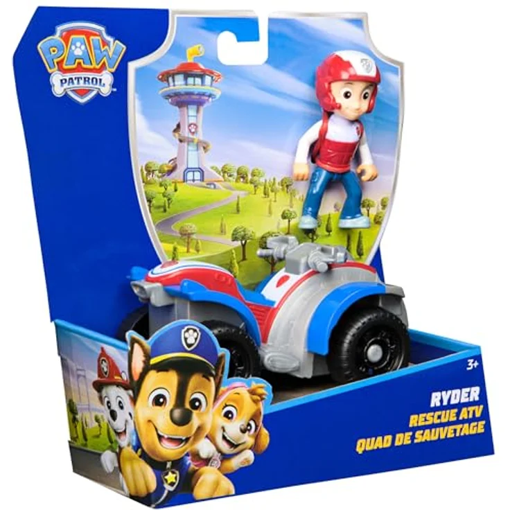 Spin Master PAW Patrol Ryder Spielzeug-Auto, 13 cm Rettungs-Quad aus recyceltem Kunststoff, inklusive Ryder-Figur – Bild 7
