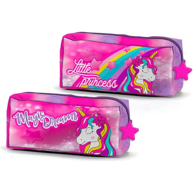 unicorn Federmäppchen, praktische Federmappe für Schule und Freizeit, kompaktes Design mit mehreren Fächern