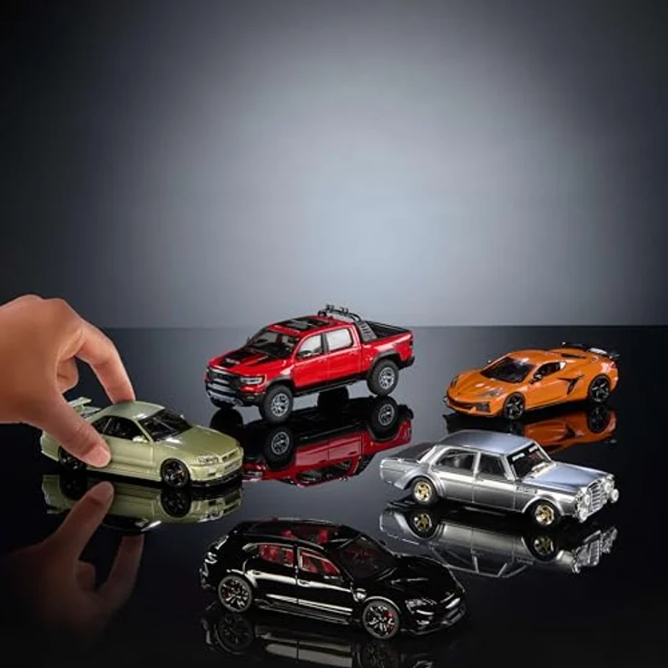 Hot Wheels Premium Collector Auto, Maßstab 1:43, mit detaillierter Metallkarosserie und Real Riders Reifen – Bild 2