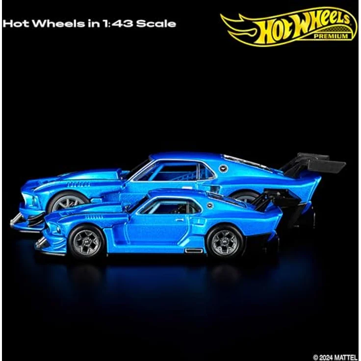 Hot Wheels Premium Ford Mustang, 1:43 Modellfahrzeug mit Real-Riders-Reifen, Metall/Metall-Karosserie und -Fahrgestell, HWT04 für erwachsene Sammler – Bild 4