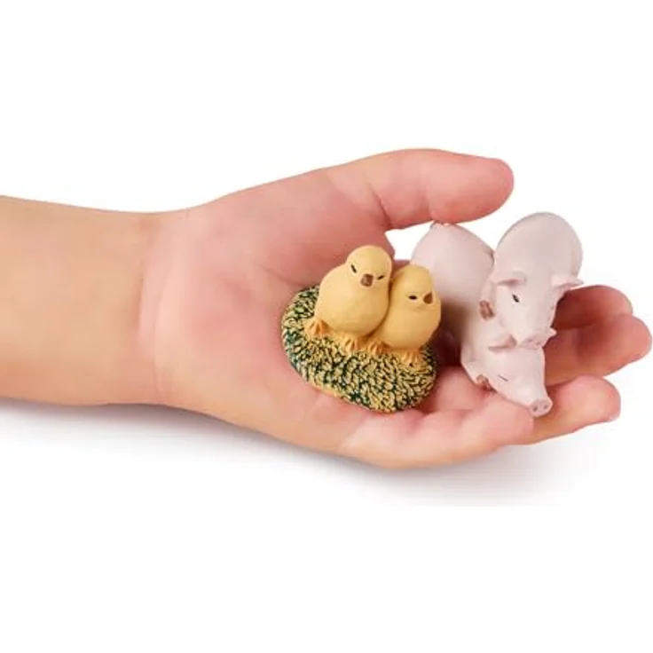 Terra Bauernhoftiere und Babys Figuren – Schafe, Hunde, Kälber, Hasen und mehr – Realistische Tierfiguren Set, Kinder Bauernhof Spielzeug ab 3 Jahre – Bild 4