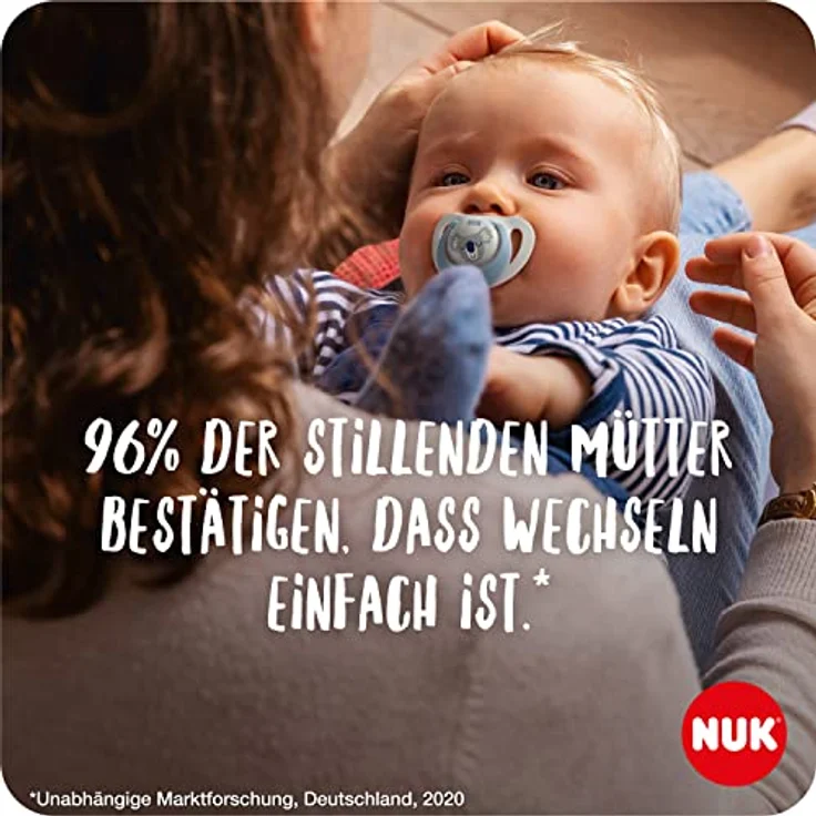 NUK Star Day & Night Babyschnuller | 6-18 Monate | Beruhigt 99 % der Babys | BPA-freie Silikonschnuller | Mit Leuchteffekt für einfaches Finden im Dunkeln | Krokodil | 4 Stück – Bild 5