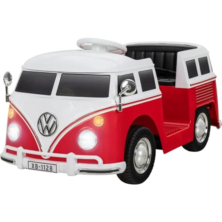 Actionbikes Motors VW Bus T1, Kinder Elektroauto mit Fernbedienung, ergonomischem Sitz und Bluetooth-Funktion, rot – Bild 1