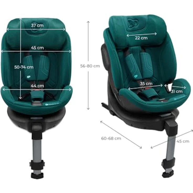 KinderKraft XRIDER 2 i-Size, Kindersitz mit Sicherheitsfeatures in grün – Bild 15