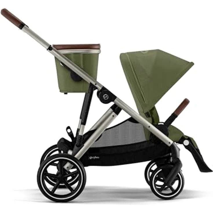 Cybex Gold Kinderwagen GAZELLE S, All-in-1-System mit 20+ Konfigurationen, ab Geburt bis 4 Jahre, max. 22 kg (Single-Modus), Moss Green – Bild 4