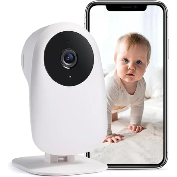 nooie Babyphone mit Kamera, 1080P HD Baby Monitor, WLAN, Gegensprechfunktion, Nachtsicht, Bewegungs- und Geräuscherkennung, kompatibel mit Alexa, 2.4Ghz WiFi, Indoor – Bild 1