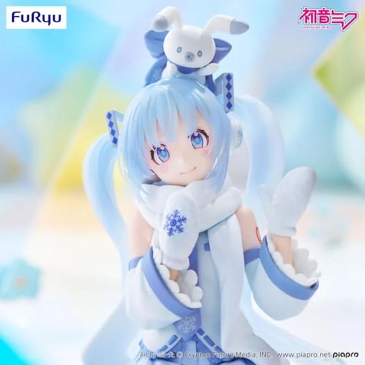 USA Gundam Store Hatsune Miku Snow Miku Sky Town 10th Anniversary Figur, 10 cm Noodle Stopper, Sammleredition – Bild 3
