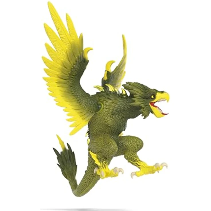Schleich Dschungelgreifvogel, Eldrador Creatures, flexibles Spielzeug mit schillerndem Grün- und Gelbgefieder, 17 x 22 x 21 cm – Bild 3