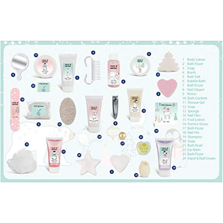 ACCENTRA Adventskalender Wellness Happy Holidays 6050480IT, Beauty & Kosmetik Überraschungen, 24-teilig – Bild 4