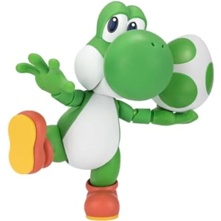 Bandai Tamashii Nations Super Mario S.H. Figuarts Actionfigur Yoshi, 11 cm, hochbeweglich in Fensterbox – Bild 1